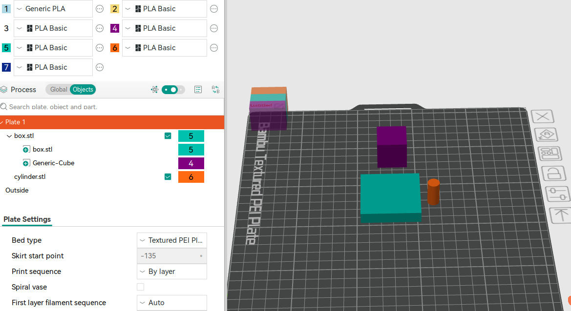 Temporary helper block added in OrcaSlicer